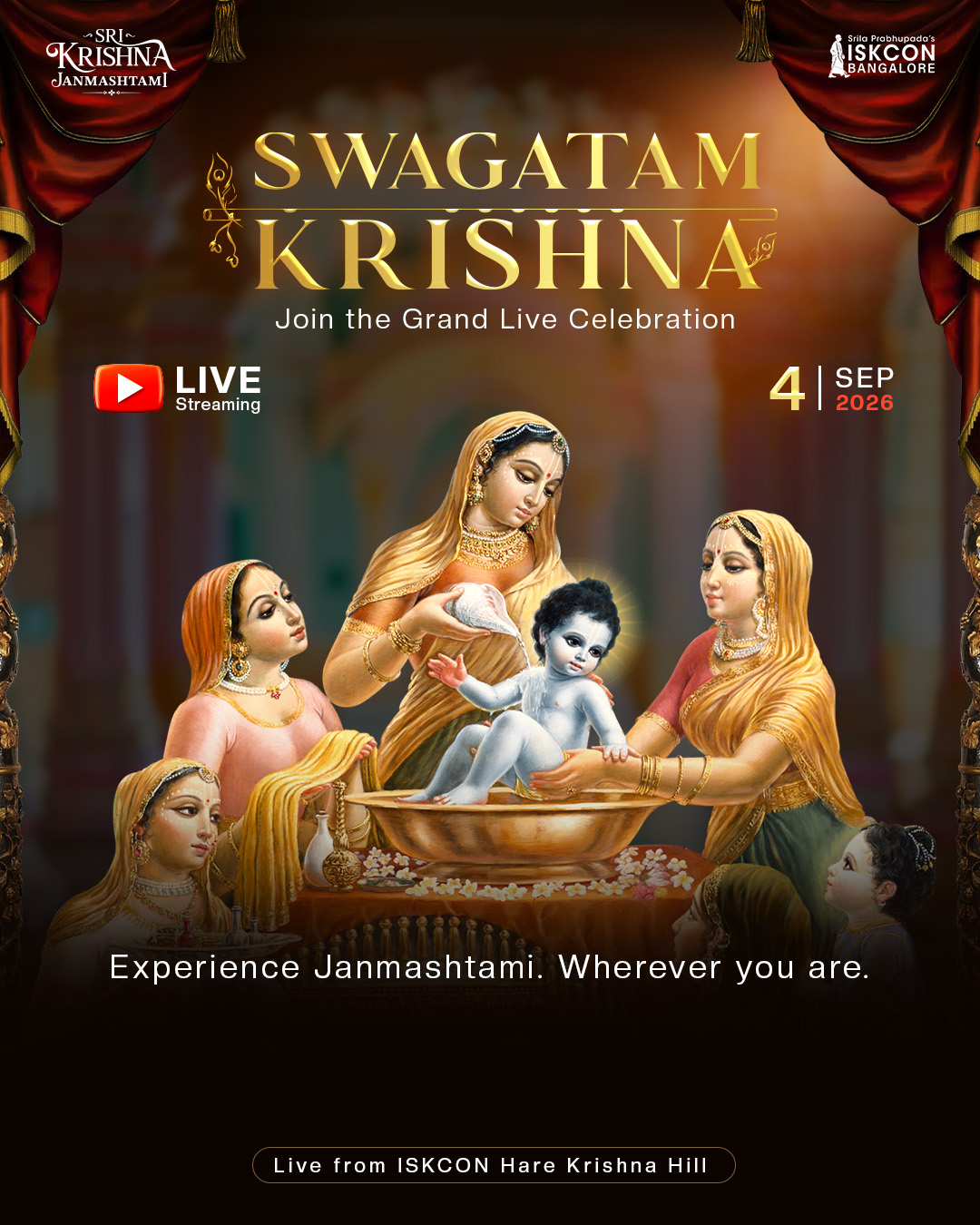 Baby Krishna celebration artwork for the costume competition